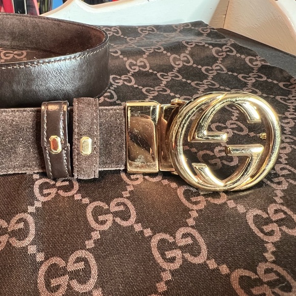 Gucci Brown and Gold Women's Belt - Picture 3 of 6